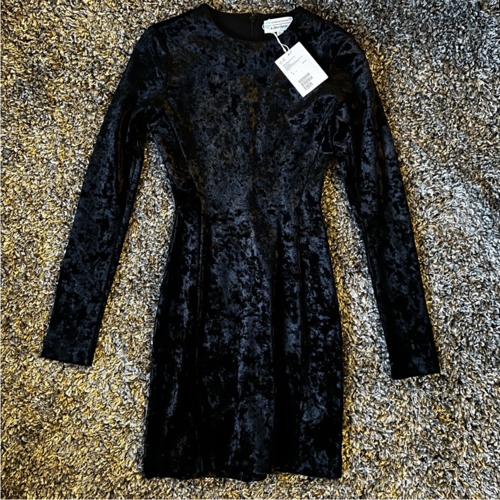 & Other Stories Black Long Sleeve Mini Dress 0/XS NEW
